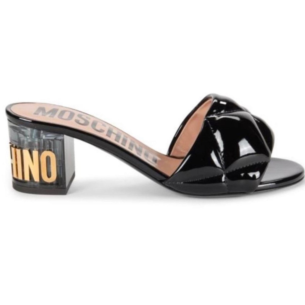 Moschino Quilted Open Toe Sandals